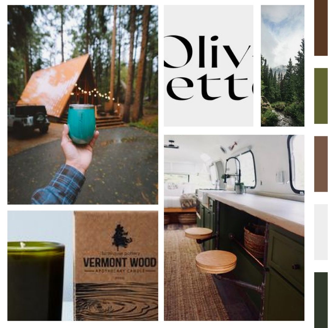 Branding Mood Board Example for Outdoors Brand