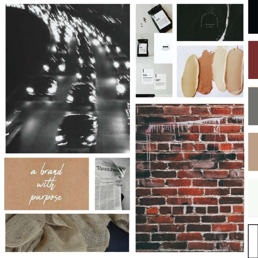 Mood board for blog post on package design importance