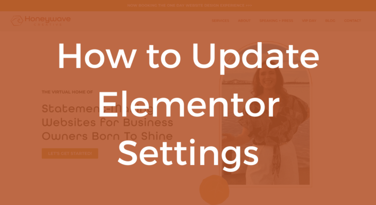 How to Update Elementor Settings